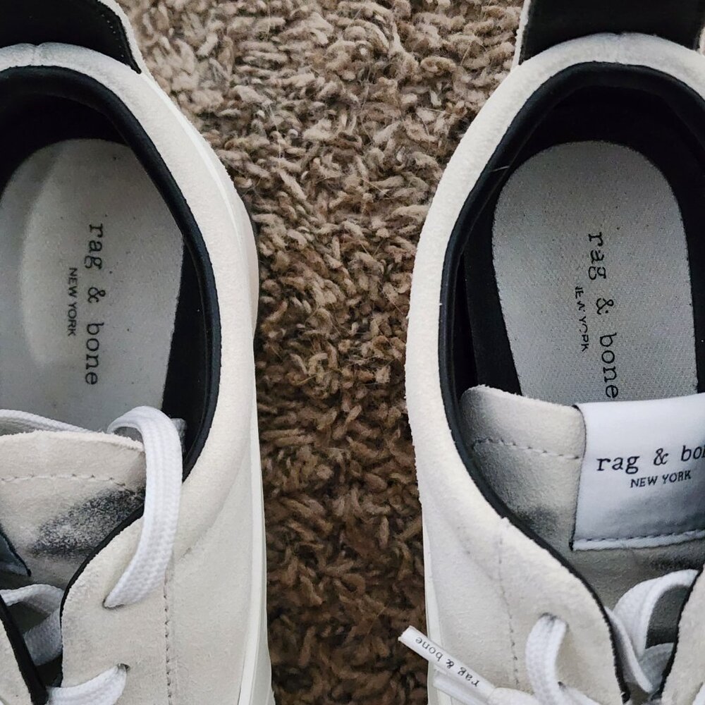Rag & Bone Suede Retro Runner Shoes Women's Size 39 8.5 Tan Must Read - Picture 6 of 15
